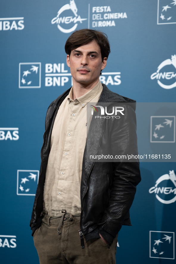 Michelangelo Placido attends the ''Eterno Visionario'' photocall during the 19th Rome Film Festival at Auditorium Parco Della Musica in Rome...