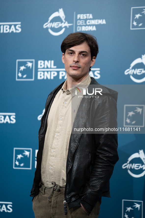 Michelangelo Placido attends the ''Eterno Visionario'' photocall during the 19th Rome Film Festival at Auditorium Parco Della Musica in Rome...