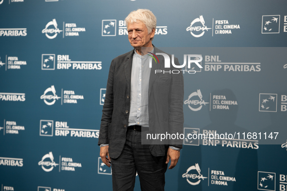 Fabrizio Bentivoglio attends the ''Eterno Visionario'' photocall during the 19th Rome Film Festival at Auditorium Parco Della Musica in Rome...