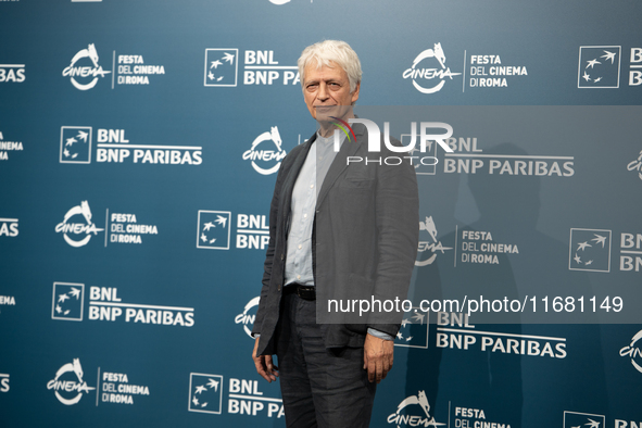 Fabrizio Bentivoglio attends the ''Eterno Visionario'' photocall during the 19th Rome Film Festival at Auditorium Parco Della Musica in Rome...