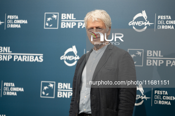 Fabrizio Bentivoglio attends the ''Eterno Visionario'' photocall during the 19th Rome Film Festival at Auditorium Parco Della Musica in Rome...