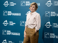 Valeria Bruni Tedeschi attends the ''Eterno Visionario'' photocall during the 19th Rome Film Festival at Auditorium Parco Della Musica in Ro...