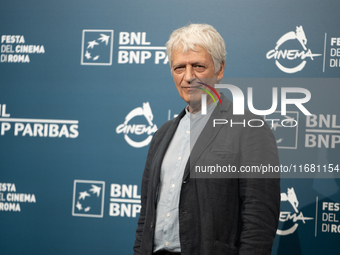 Fabrizio Bentivoglio attends the ''Eterno Visionario'' photocall during the 19th Rome Film Festival at Auditorium Parco Della Musica in Rome...