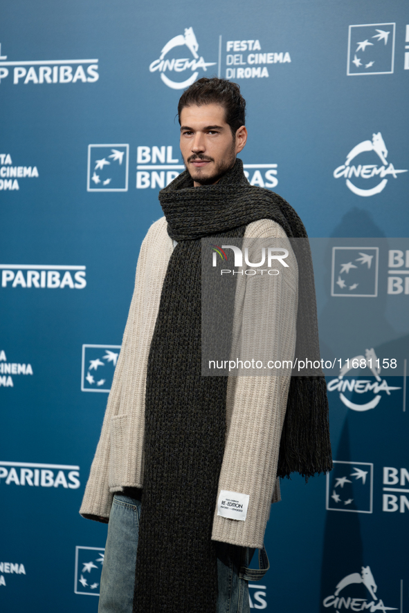 Giancarlo Commare attends the ''Eterno Visionario'' photocall during the 19th Rome Film Festival at Auditorium Parco Della Musica in Rome, I...