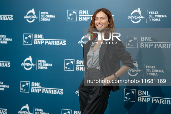 Gabriella Pession attends the ''The Count Of Monte Cristo'' photocall during the 19th Rome Film Festival at Auditorium Parco Della Musica in...