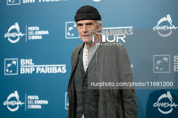 Jeremy Irons attends the ''The Count Of Monte Cristo'' photocall during the 19th Rome Film Festival at Auditorium Parco Della Musica in Rome...