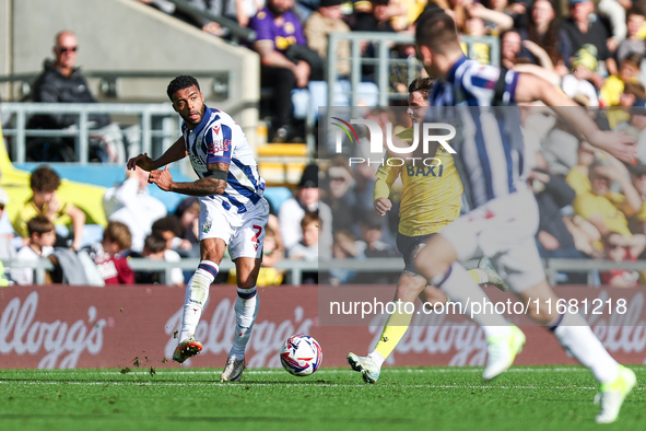 Darnell Furlong of WBA is in action during the Sky Bet Championship match between Oxford United and West Bromwich Albion at the Kassam Stadi...