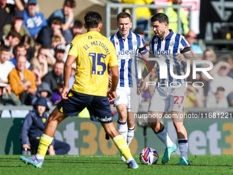 Alex Mowatt of WBA is in attacking action during the Sky Bet Championship match between Oxford United and West Bromwich Albion at the Kassam...