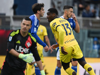 Ange-Yoan Bonny of Parma Calcio 1913 celebrates after a goal during the Italian Serie A football match between Calcio Como and Parma Calcio...