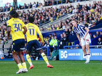 Number 14, Torbjorn Heggem of WBA takes a throw-in during the Sky Bet Championship match between Oxford United and West Bromwich Albion at t...