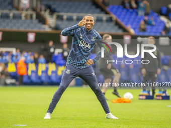 Ashley Young of Everton interacts with the supporters during the Premier League match between Ipswich Town and Everton at Portman Road in Ip...