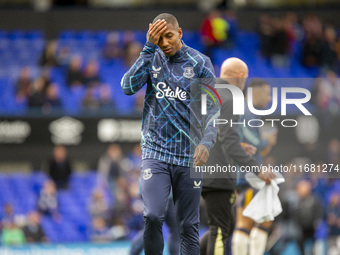 Ashley Young of Everton looks dejected before the Premier League match between Ipswich Town and Everton at Portman Road in Ipswich, England,...