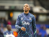 Ashley Young of Everton interacts with the supporters before the Premier League match between Ipswich Town and Everton at Portman Road in Ip...