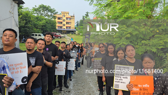 More than 200 citizens participate in 'Walk for Freedom' to raise awareness about human trafficking in Siliguri, on October 19, 2024. This w...