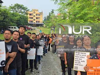 More than 200 citizens participate in 'Walk for Freedom' to raise awareness about human trafficking in Siliguri, on October 19, 2024. This w...