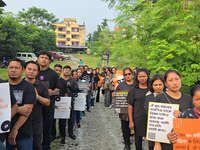 More than 200 citizens participate in 'Walk for Freedom' to raise awareness about human trafficking in Siliguri, on October 19, 2024. This w...