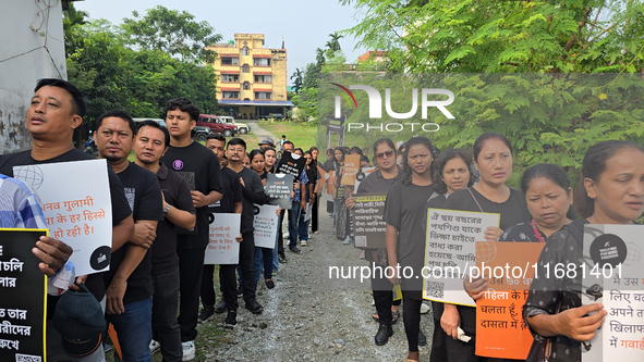 More than 200 citizens participate in 'Walk for Freedom' to raise awareness about human trafficking in Siliguri, on October 19, 2024. This w...