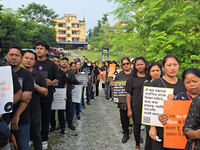 More than 200 citizens participate in 'Walk for Freedom' to raise awareness about human trafficking in Siliguri, on October 19, 2024. This w...