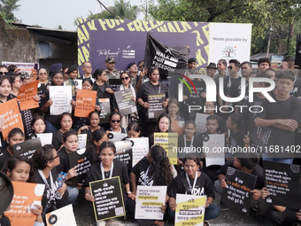 More than 200 citizens participate in 'Walk for Freedom' to raise awareness about human trafficking in Siliguri, on October 19, 2024. This w...