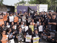 More than 200 citizens participate in 'Walk for Freedom' to raise awareness about human trafficking in Siliguri, on October 19, 2024. This w...