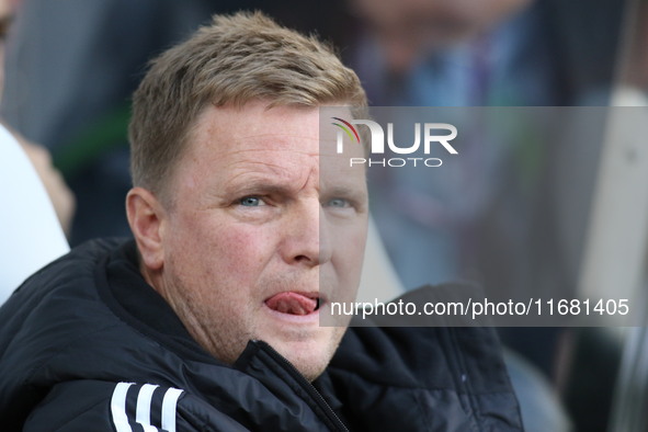 Newcastle United Manager Eddie Howe is present during the Premier League match between Newcastle United and Brighton and Hove Albion at St....