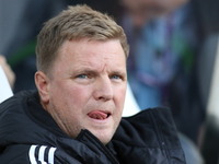 Newcastle United Manager Eddie Howe is present during the Premier League match between Newcastle United and Brighton and Hove Albion at St....