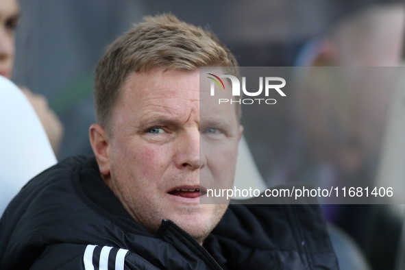 Newcastle United Manager Eddie Howe is present during the Premier League match between Newcastle United and Brighton and Hove Albion at St....