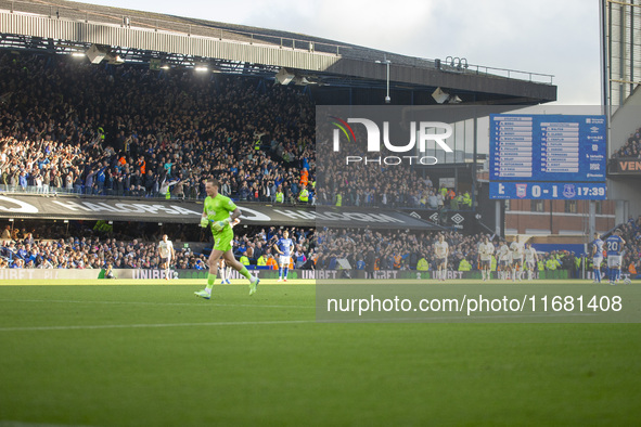 A general view of Ipswich Town stadium after Everton goes 1-0 up during the Premier League match between Ipswich Town and Everton at Portman...