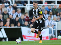 Fabian Schar of Newcastle United plays during the Premier League match between Newcastle United and Brighton and Hove Albion at St. James's...