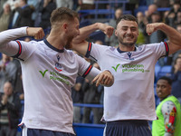 Aaron Collins #19 of Bolton Wanderers F.C. celebrates his goal during the Sky Bet League 1 match between Bolton Wanderers and Burton Albion...