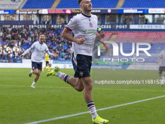 Aaron Collins #19 of Bolton Wanderers F.C. celebrates his goal during the Sky Bet League 1 match between Bolton Wanderers and Burton Albion...