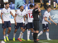 Randell Williams #27 of Bolton Wanderers F.C. celebrates his goal during the Sky Bet League 1 match between Bolton Wanderers and Burton Albi...