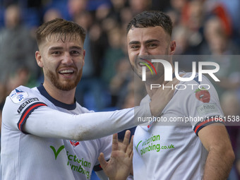 Aaron Collins #19 of Bolton Wanderers F.C. celebrates his goal during the Sky Bet League 1 match between Bolton Wanderers and Burton Albion...