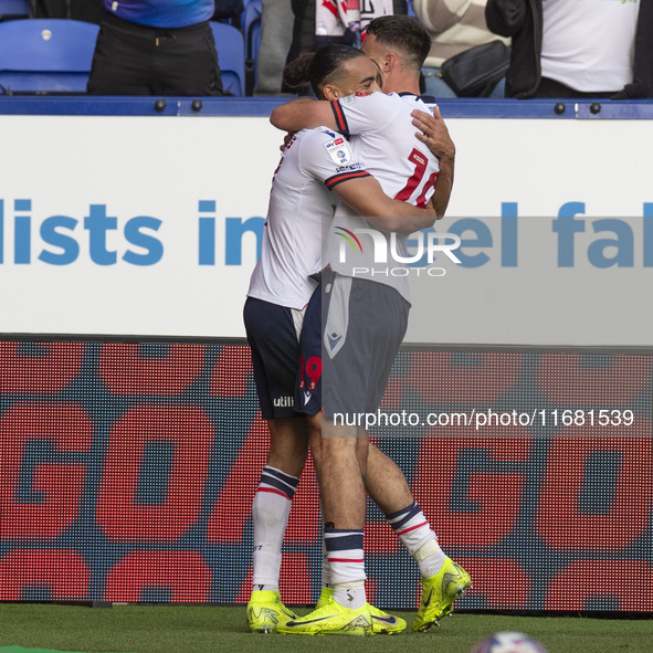 Randell Williams #27 of Bolton Wanderers F.C. celebrates his goal during the Sky Bet League 1 match between Bolton Wanderers and Burton Albi...