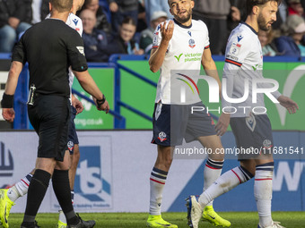 Randell Williams #27 of Bolton Wanderers F.C. celebrates his goal during the Sky Bet League 1 match between Bolton Wanderers and Burton Albi...