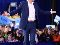 Waterford, MICHIGAN - OCTOBER 18: Oakland County Exective David Coulter enters onto the stage prior to US Vice President and Democratic pres...