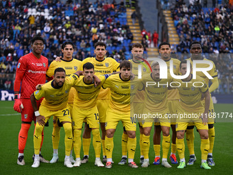 The lineup of Parma Calcio 1903 is present during the Italian Serie A football match between Calcio Como and Parma Calcio 1913 at the Giusep...