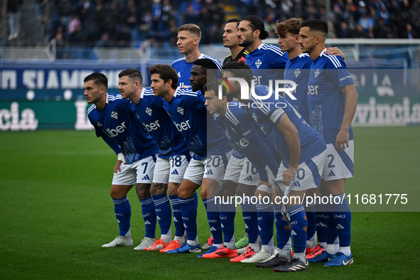 The lineup of Calcio Como during the Italian Serie A football match between Calcio Como and Parma Calcio 1913 in Como, Italy, on October 19,...