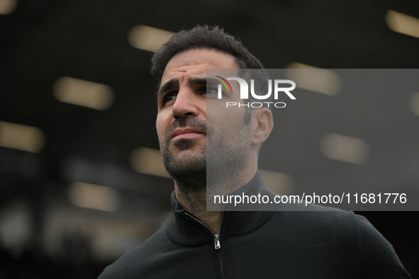 Coach Cesc Fabregas of Calcio Como is present during the Italian Serie A football match between Calcio Como and Parma Calcio 1913 at the Giu...