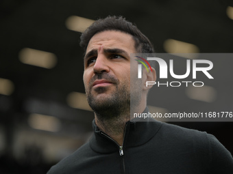 Coach Cesc Fabregas of Calcio Como is present during the Italian Serie A football match between Calcio Como and Parma Calcio 1913 at the Giu...