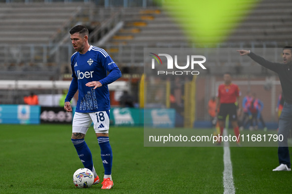 Alberto Moreno of Calcio Como participates in the Italian Serie A football match between Calcio Como and Parma Calcio 1913 in Como, Italy, o...