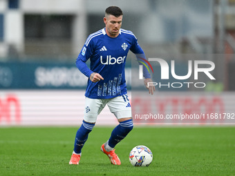 Alberto Moreno of Calcio Como participates in the Italian Serie A football match between Calcio Como and Parma Calcio 1913 in Como, Italy, o...