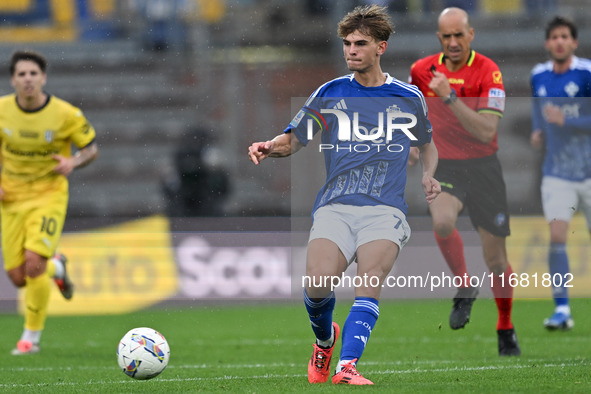 Nico Paz of Calcio Como participates in the Italian Serie A football match between Calcio Como and Parma Calcio 1913 in Como, Italy, on Octo...