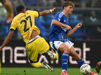 Nico Paz of Calcio Como participates in the Italian Serie A football match between Calcio Como and Parma Calcio 1913 in Como, Italy, on Octo...