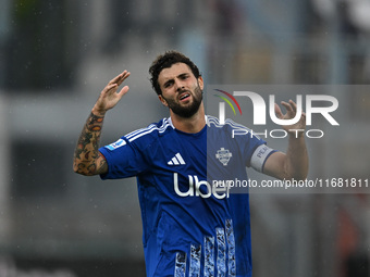 Patrick Cutrone of Calcio Como participates in the Italian Serie A football match between Calcio Como and Parma Calcio 1913 in Como, Italy,...