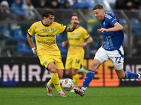 Ignace Van der Brempt of Calcio Como participates in the Italian Serie A football match between Calcio Como and Parma Calcio 1913 at the Giu...