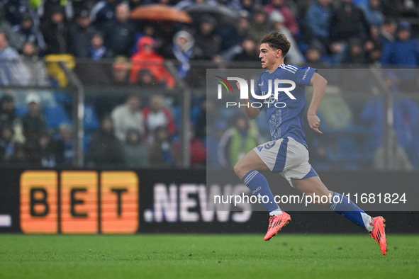 Nico Paz of Calcio Como participates in the Italian Serie A football match between Calcio Como and Parma Calcio 1913 in Como, Italy, on Octo...