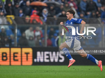 Nico Paz of Calcio Como participates in the Italian Serie A football match between Calcio Como and Parma Calcio 1913 in Como, Italy, on Octo...