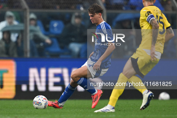 Nico Paz of Calcio Como participates in the Italian Serie A football match between Calcio Como and Parma Calcio 1913 in Como, Italy, on Octo...