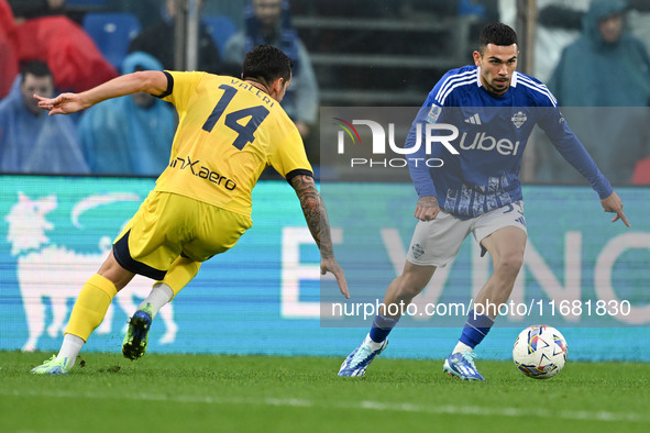 Lucas Da Cunha of Calcio Como participates in the Italian Serie A football match between Calcio Como and Parma Calcio 1913 at the Giuseppe S...